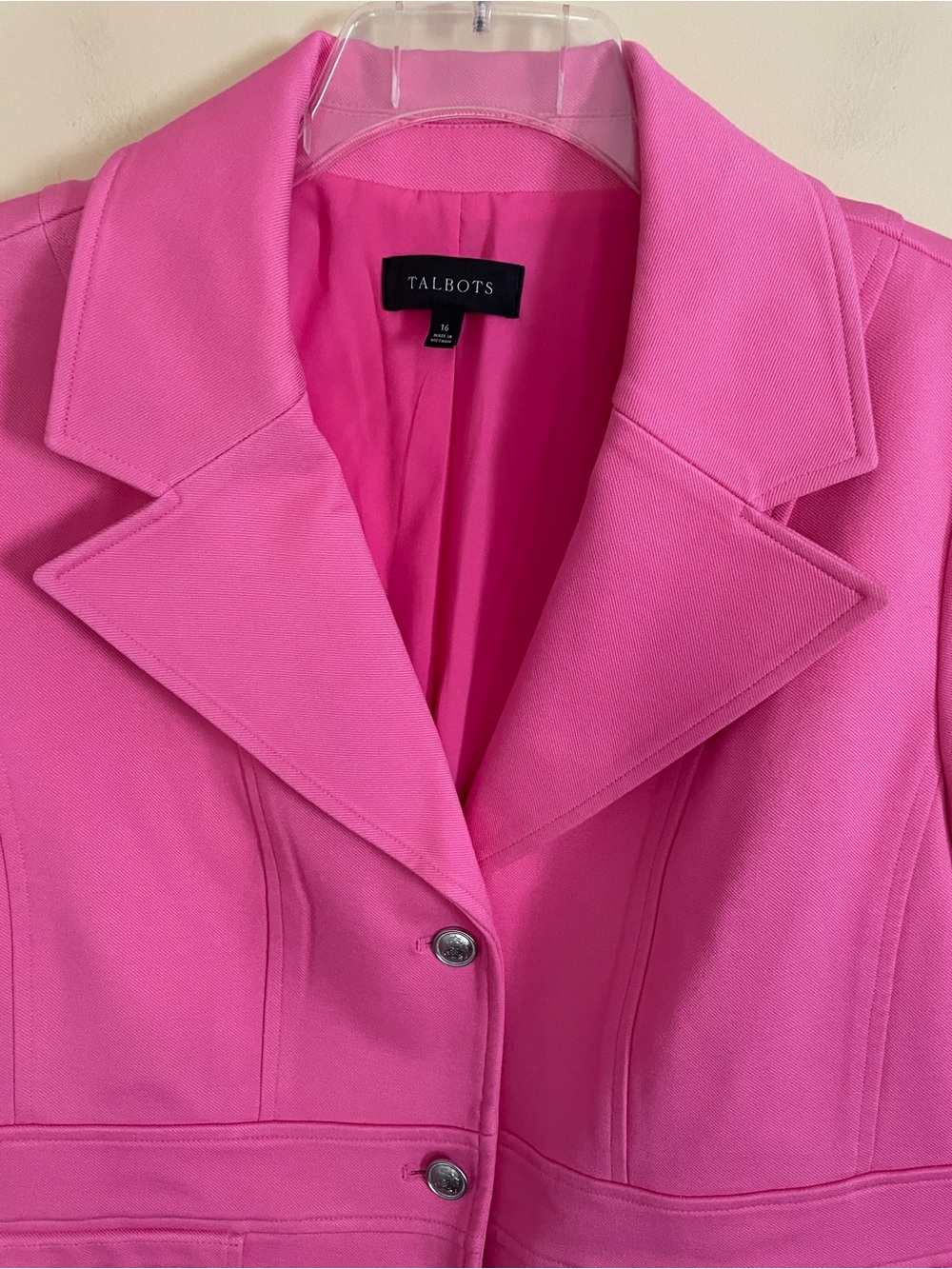 Talbots Pink Jacket Blazer Women's Size 16 Office Business Casual - Picture 5 of 11